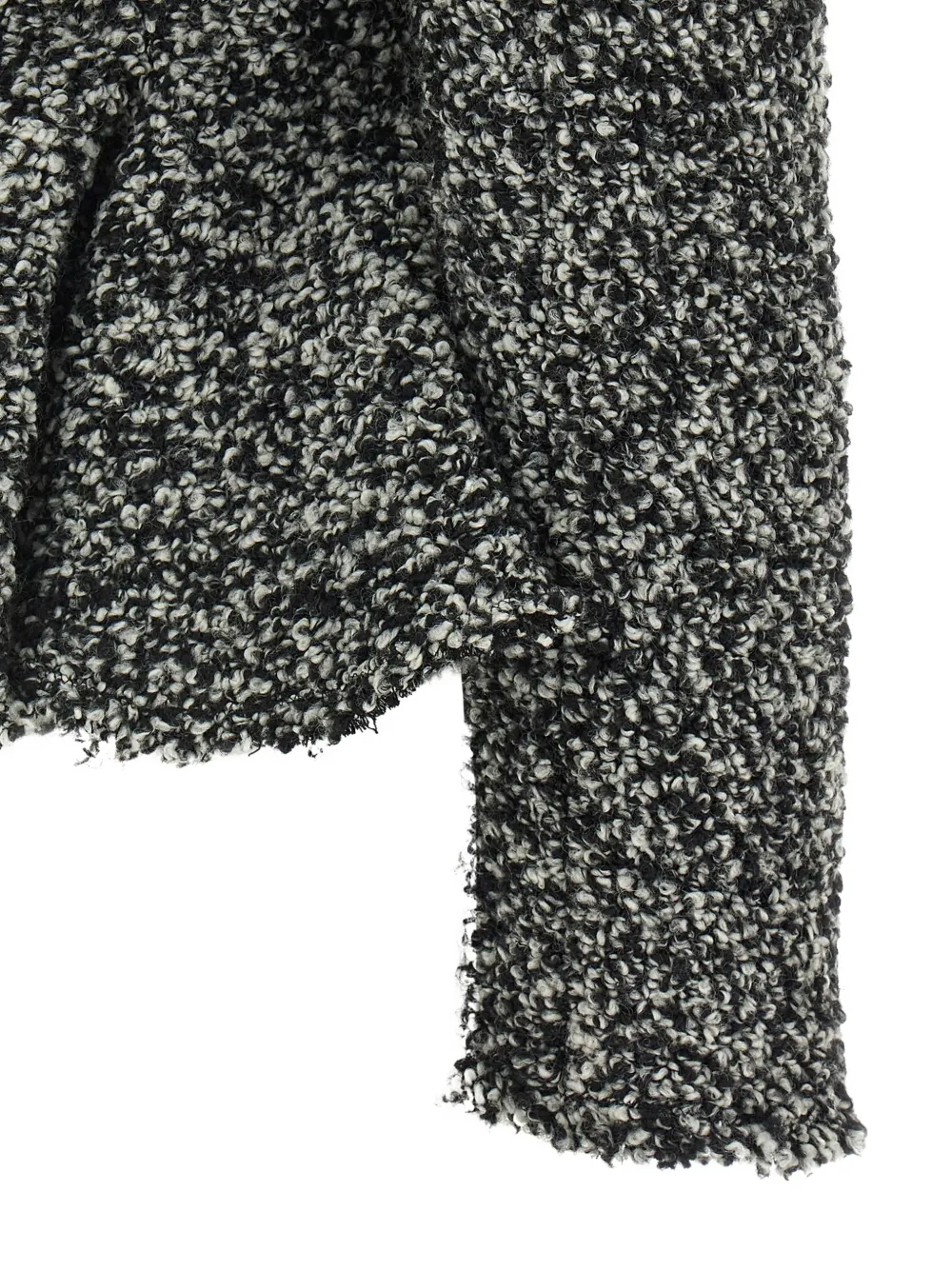 Alberta Ferretti bouclé peplum jacket Zwart