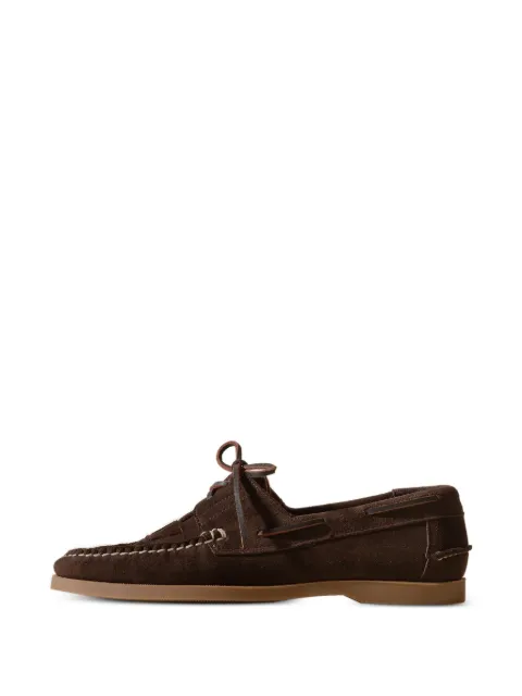 Hereu interwoven lace-up boat shoes