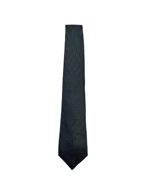 Kiton geometric-pattern silk tie