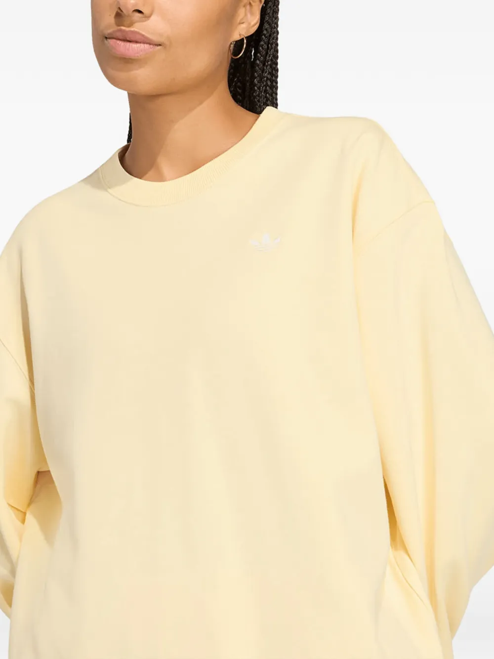 adidas logo-embroidered sweatshirt Beige