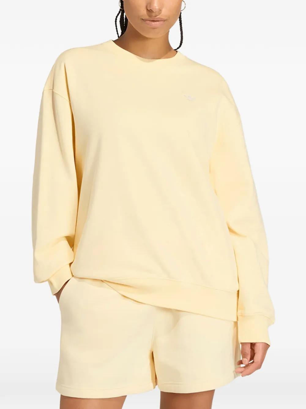 adidas logo-embroidered sweatshirt Beige