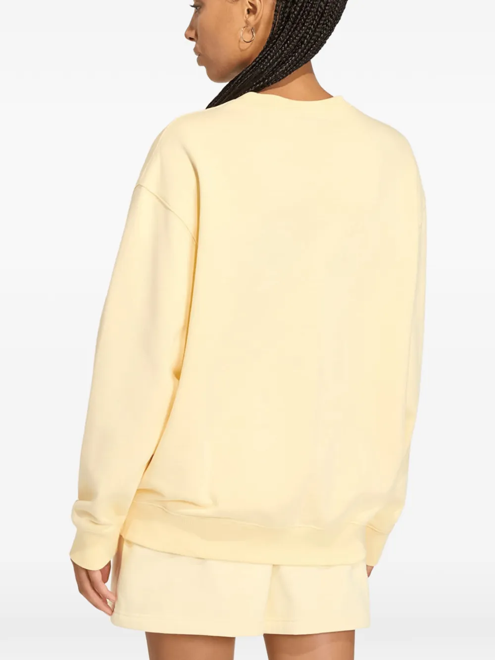 adidas logo-embroidered sweatshirt Beige