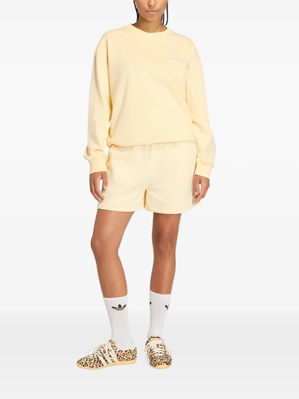 adidas logo-embroidered sweatshirt Beige