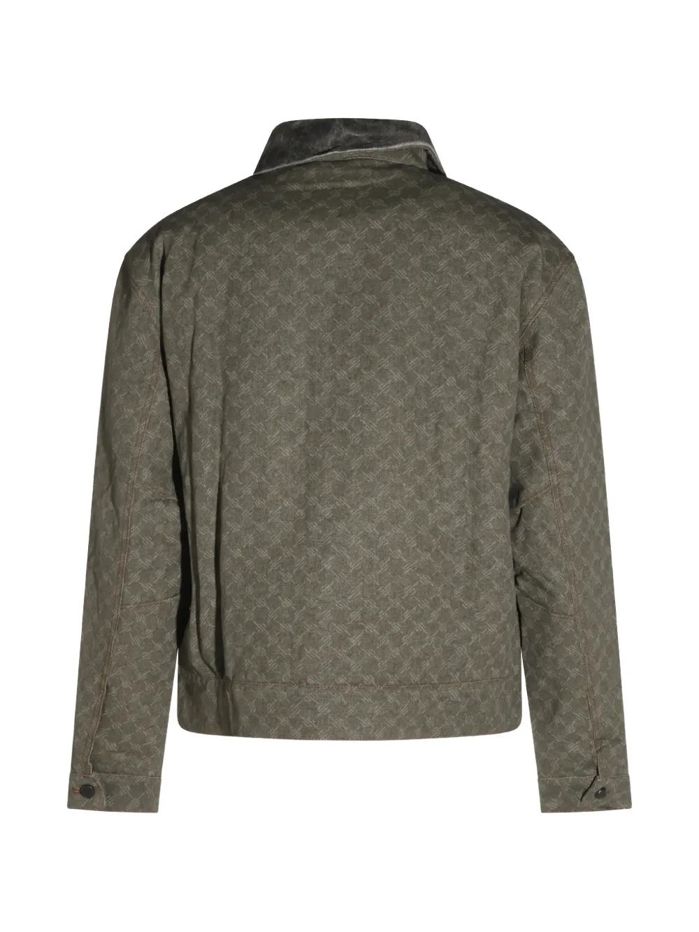 Daily Paper Jack met leren kraag en monogram Groen