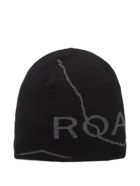 ROA logo-intarsia wool beanie hat