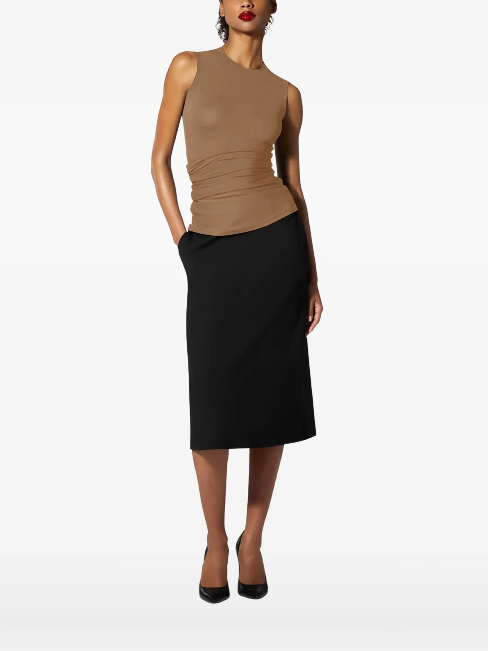Wolford asymmetric draped top - Tons neutres Wolford asymmetric draped top - Tons neutres