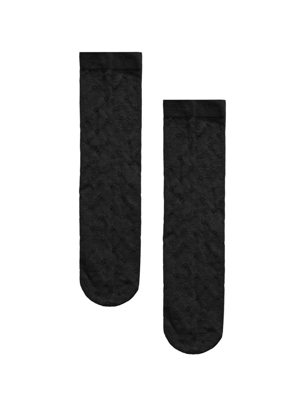 Wolford Daisy Floral-jacquard Socks In Black
