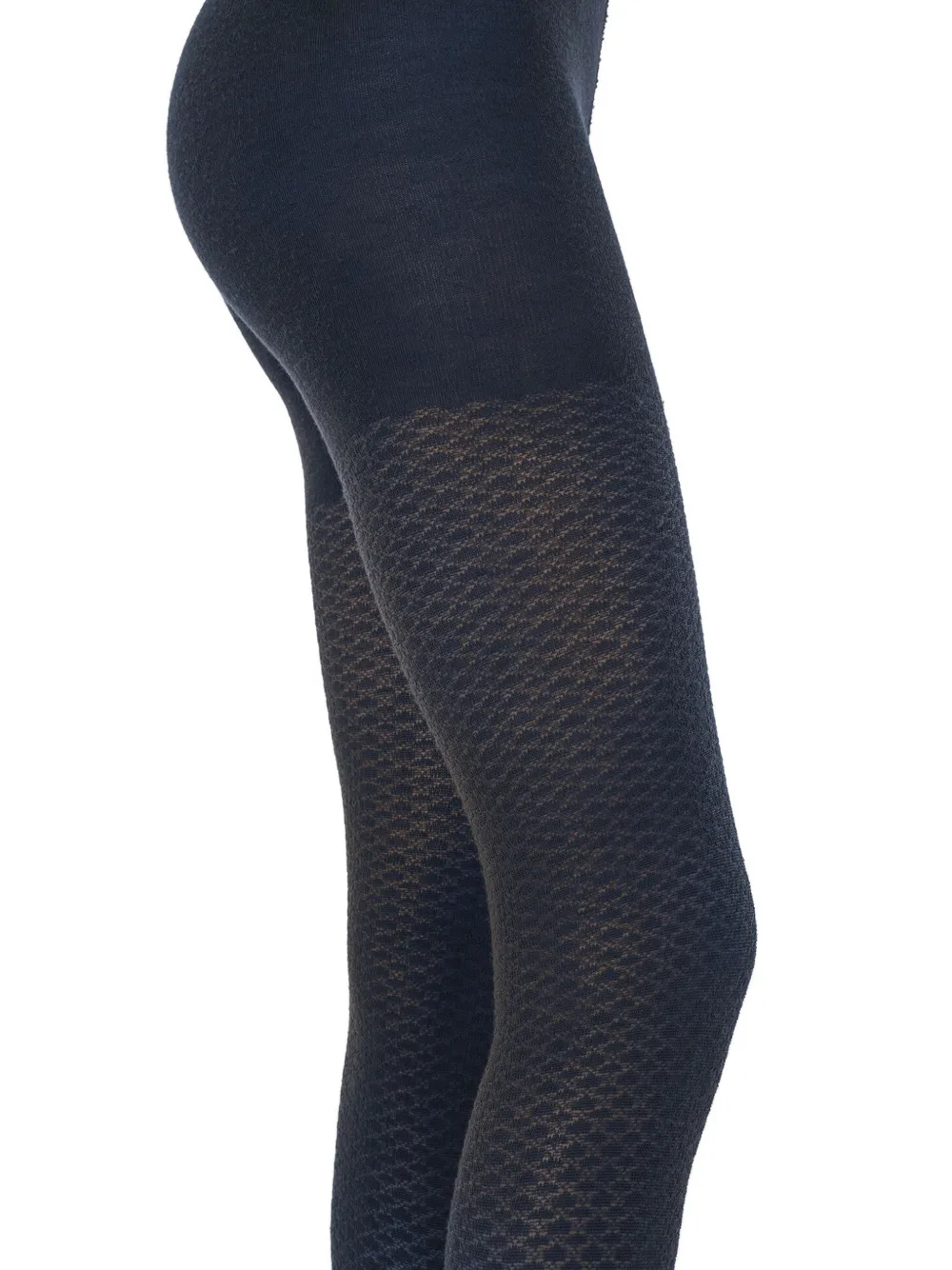 Wolford Panty met madeliefjes-patroon en jacquard Blauw