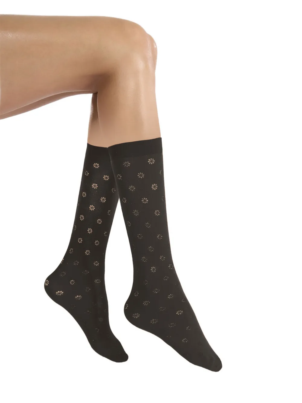 Wolford Daisy jacquard-knit socks Zwart