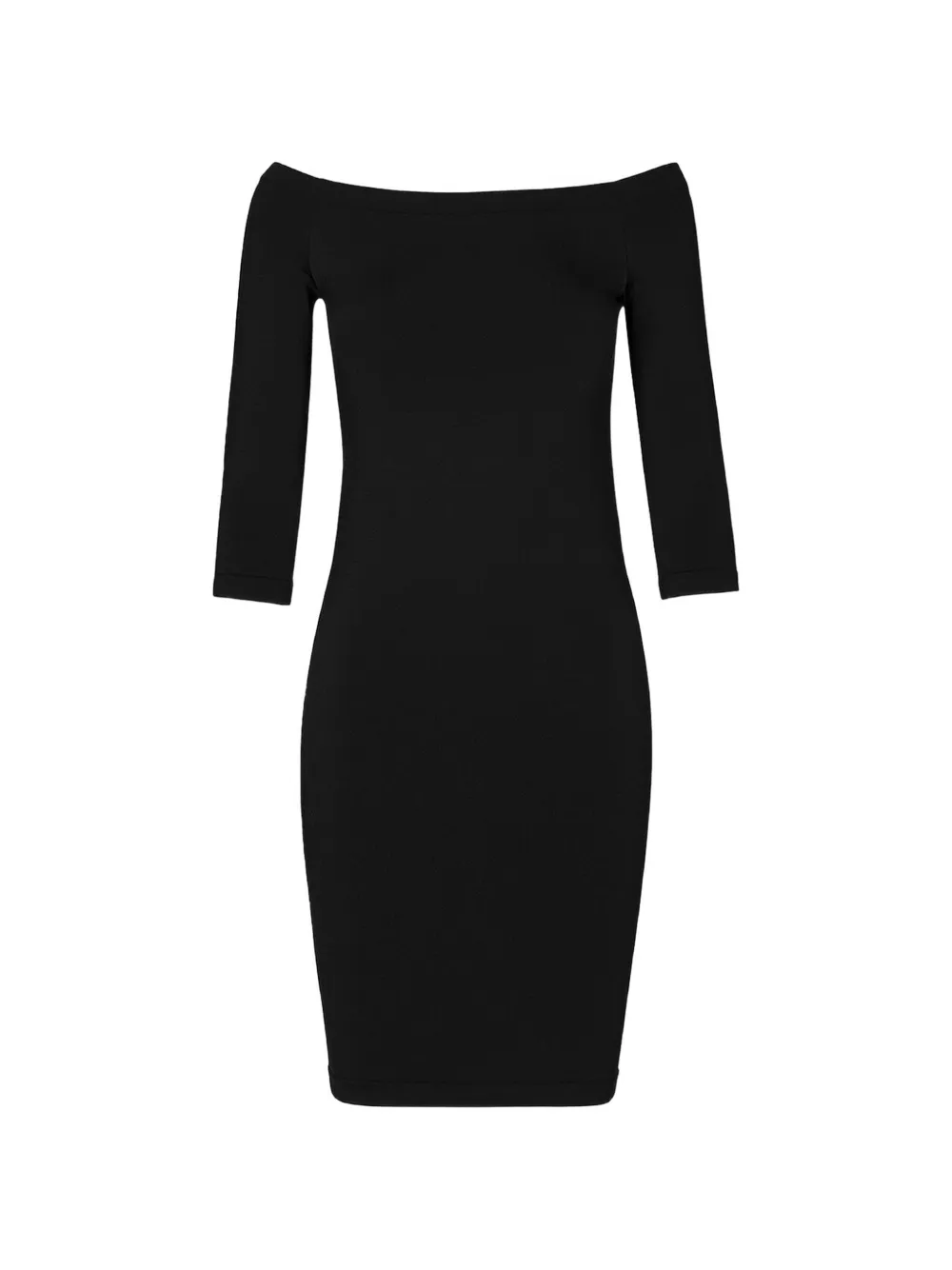 Wolford Sheen off-shoulder midi-jurk Zwart