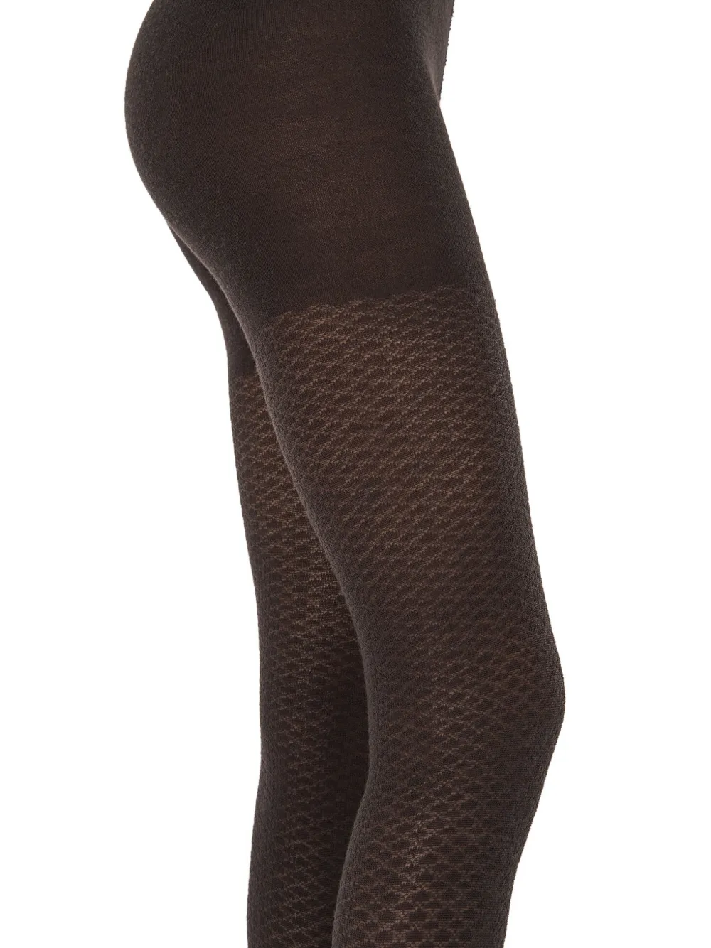 Wolford Panty met madeliefjes-patroon en jacquard Bruin