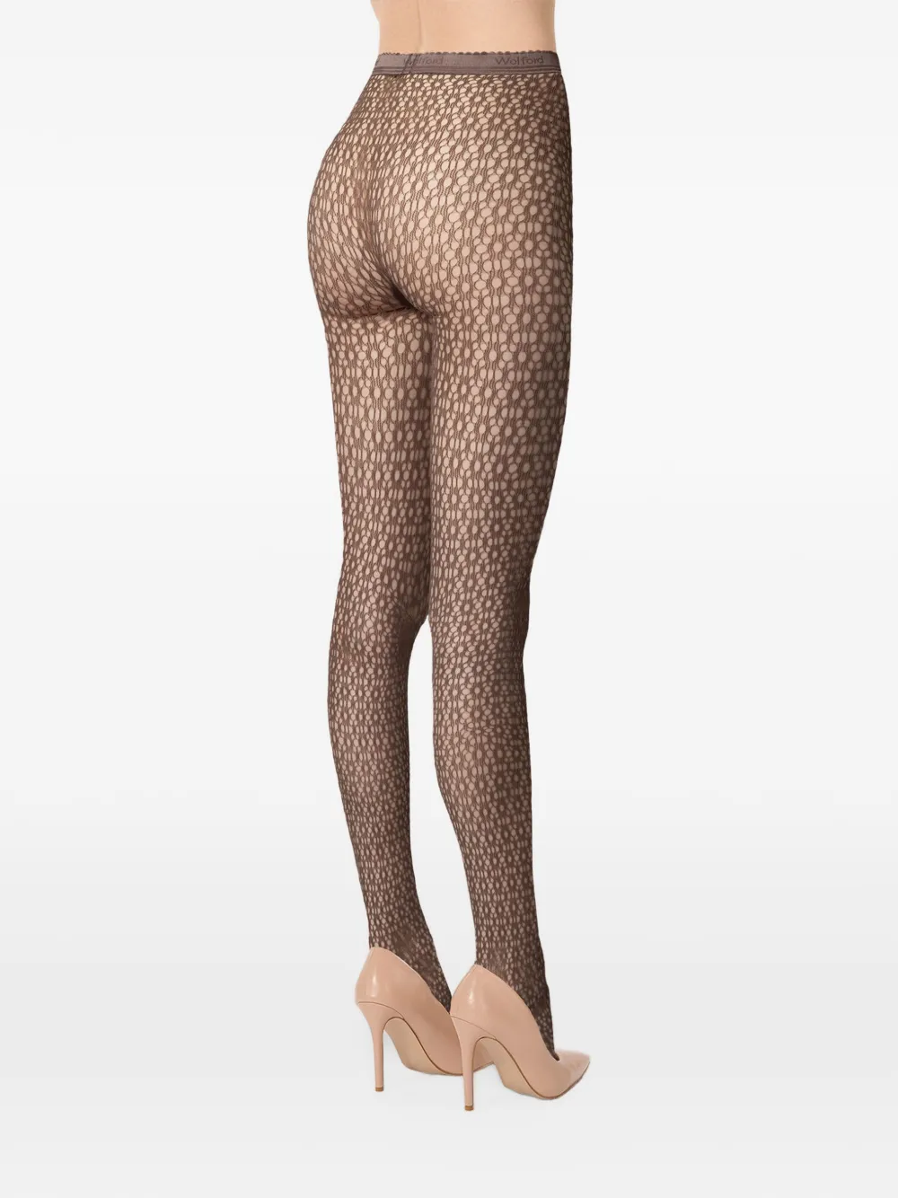 Wolford Daisy net tights Bruin