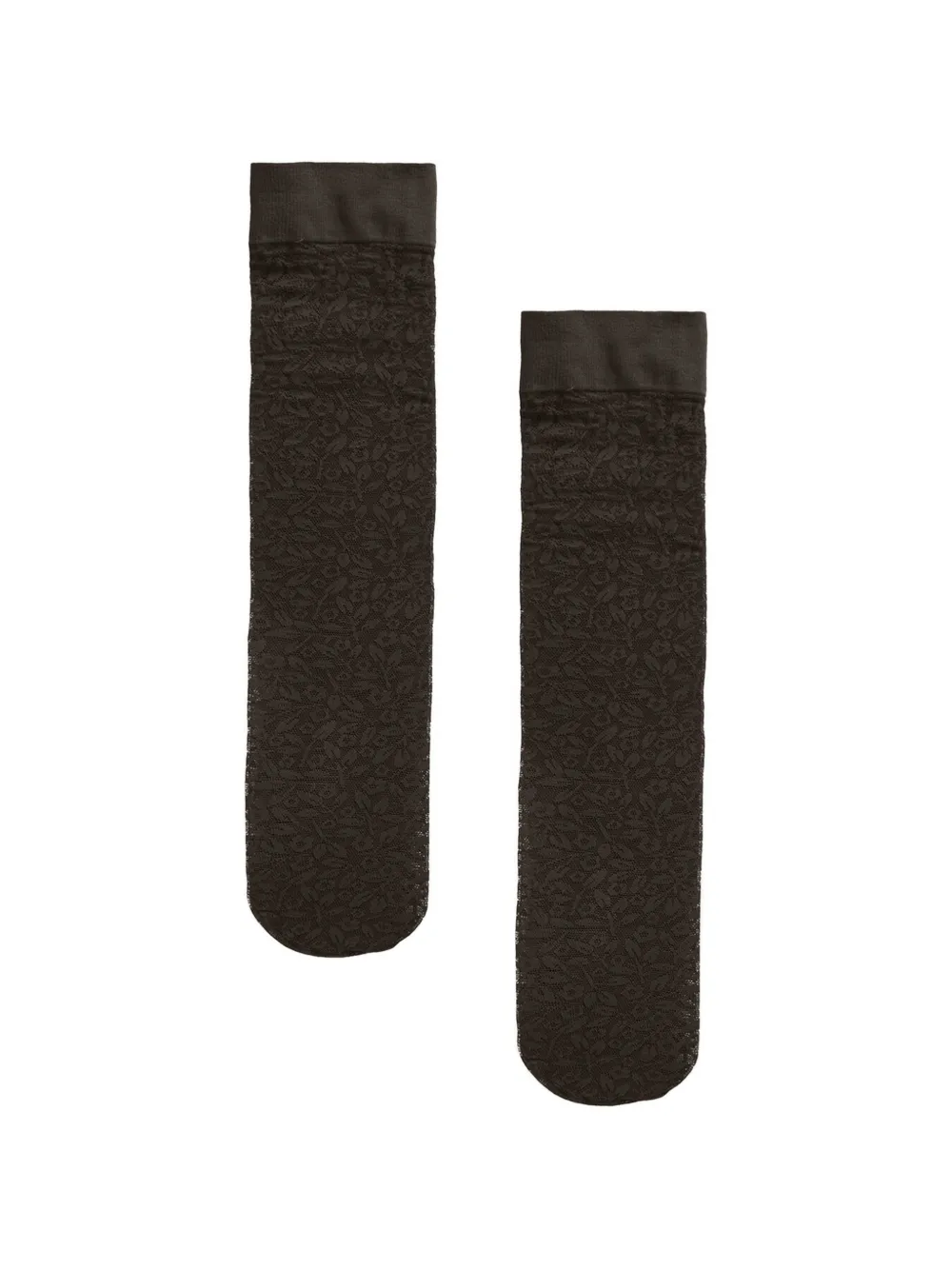 Wolford bouquet floral-jacquard socks - Marrone