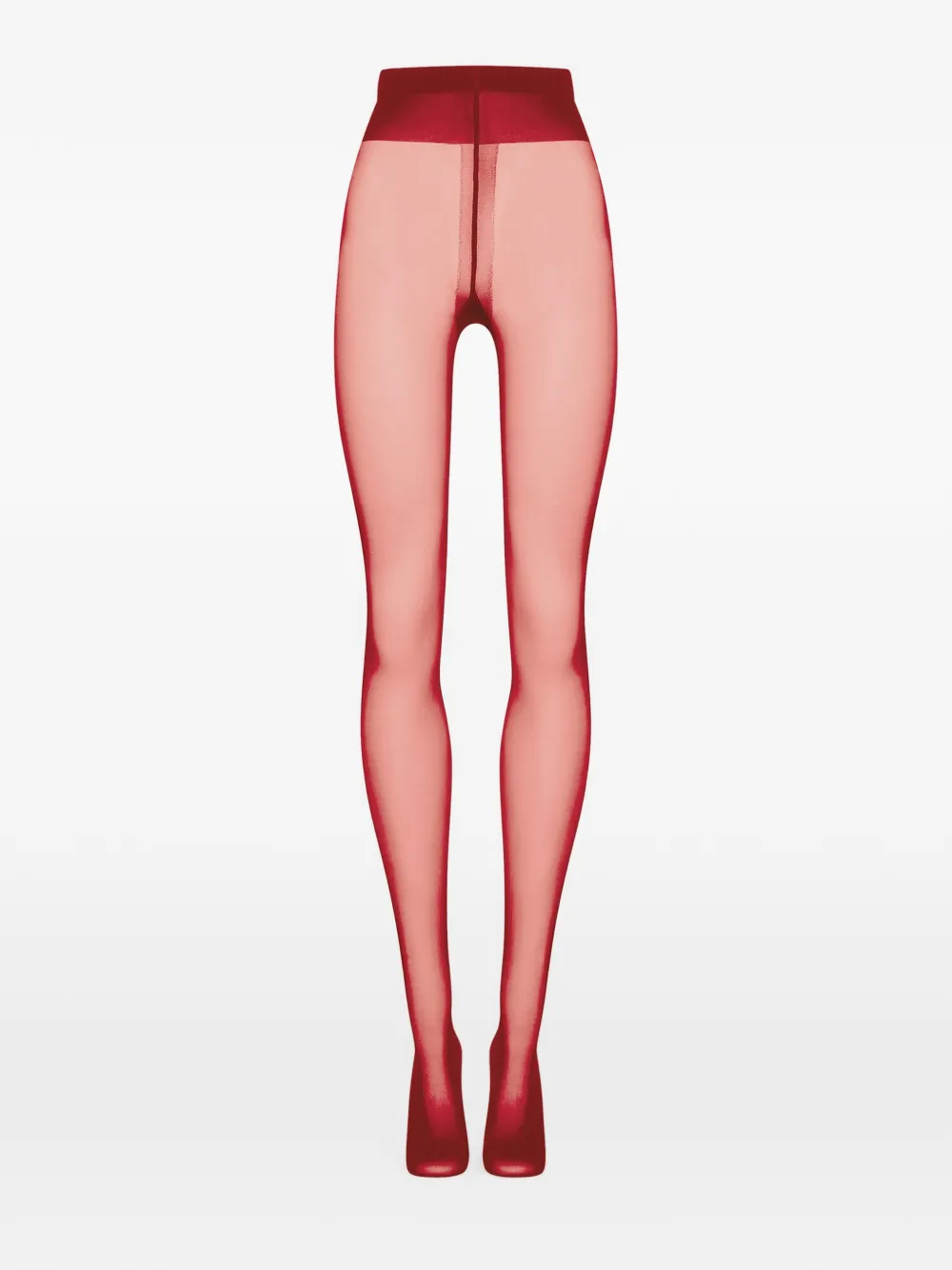 Wolford Individual 10 Back-seam Tights In Red