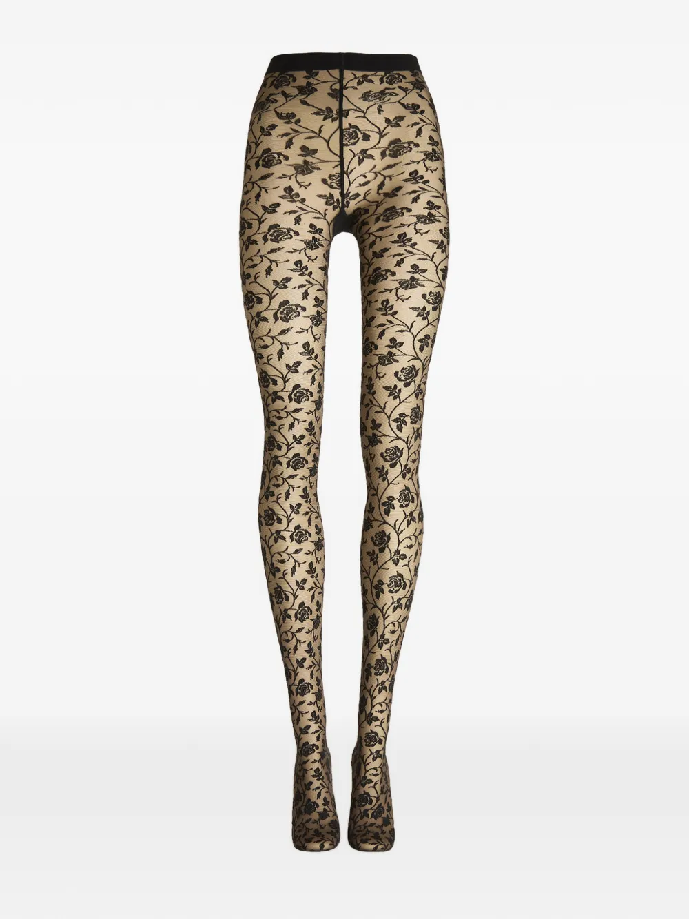 Wolford Rose panty met bloemenpatroon Beige