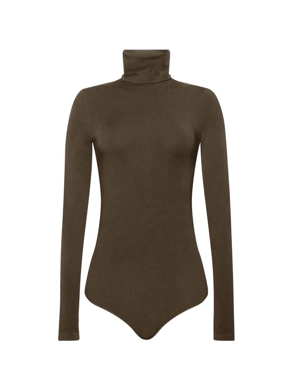 Wolford Orlando roll-neck string bodysuit - Marrone