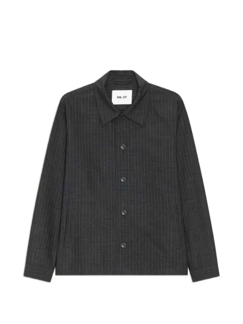 NN07 Zander pinstripe-pattern shirt jacket