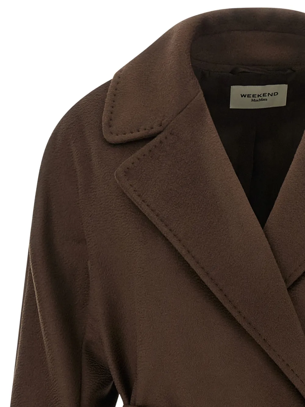 Weekend Max Mara Pedale jas met ceintuur Bruin