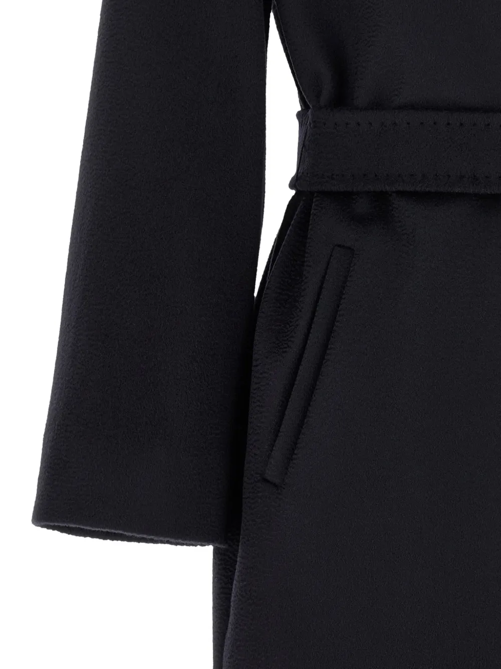 Max Mara New Mang jas met capuchon en ceintuur Blauw