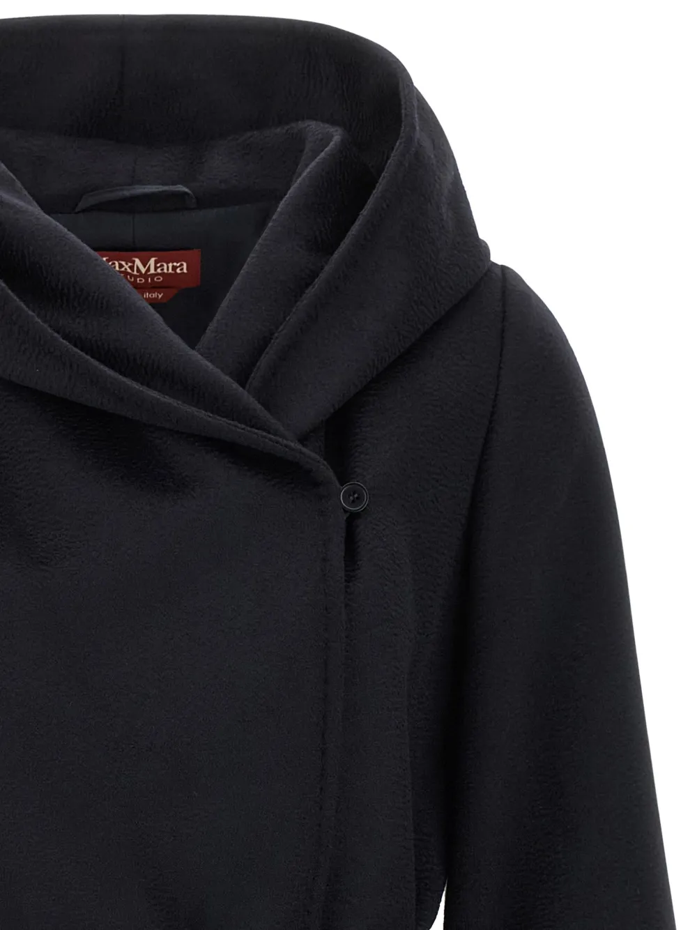 Max Mara New Mang jas met capuchon en ceintuur Blauw