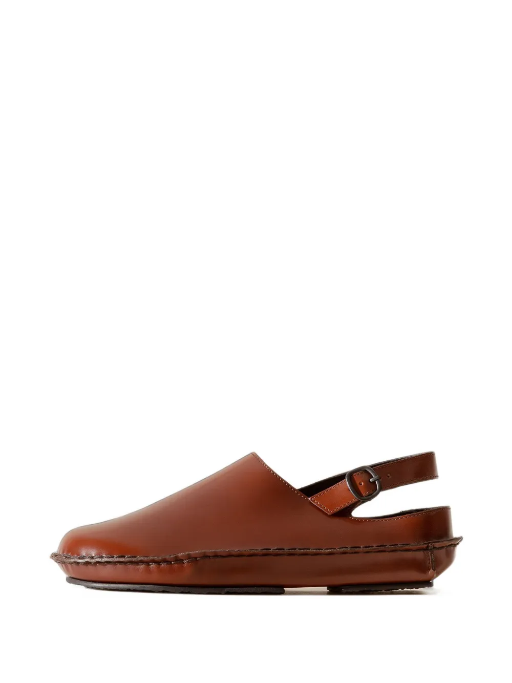 Hereu Cargol whipstitch-detail slingback clogs - Marron Hereu Cargol whipstitch-detail slingback clogs - Marron