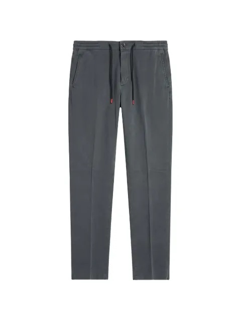Kiton drawstring elasticated-waistband trousers