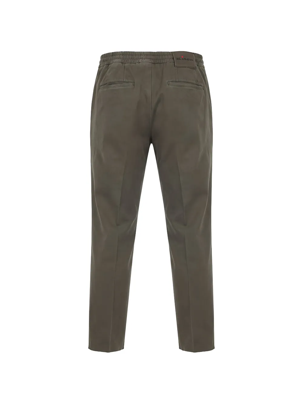 Kiton Gerafelde broek met trekkoord Groen