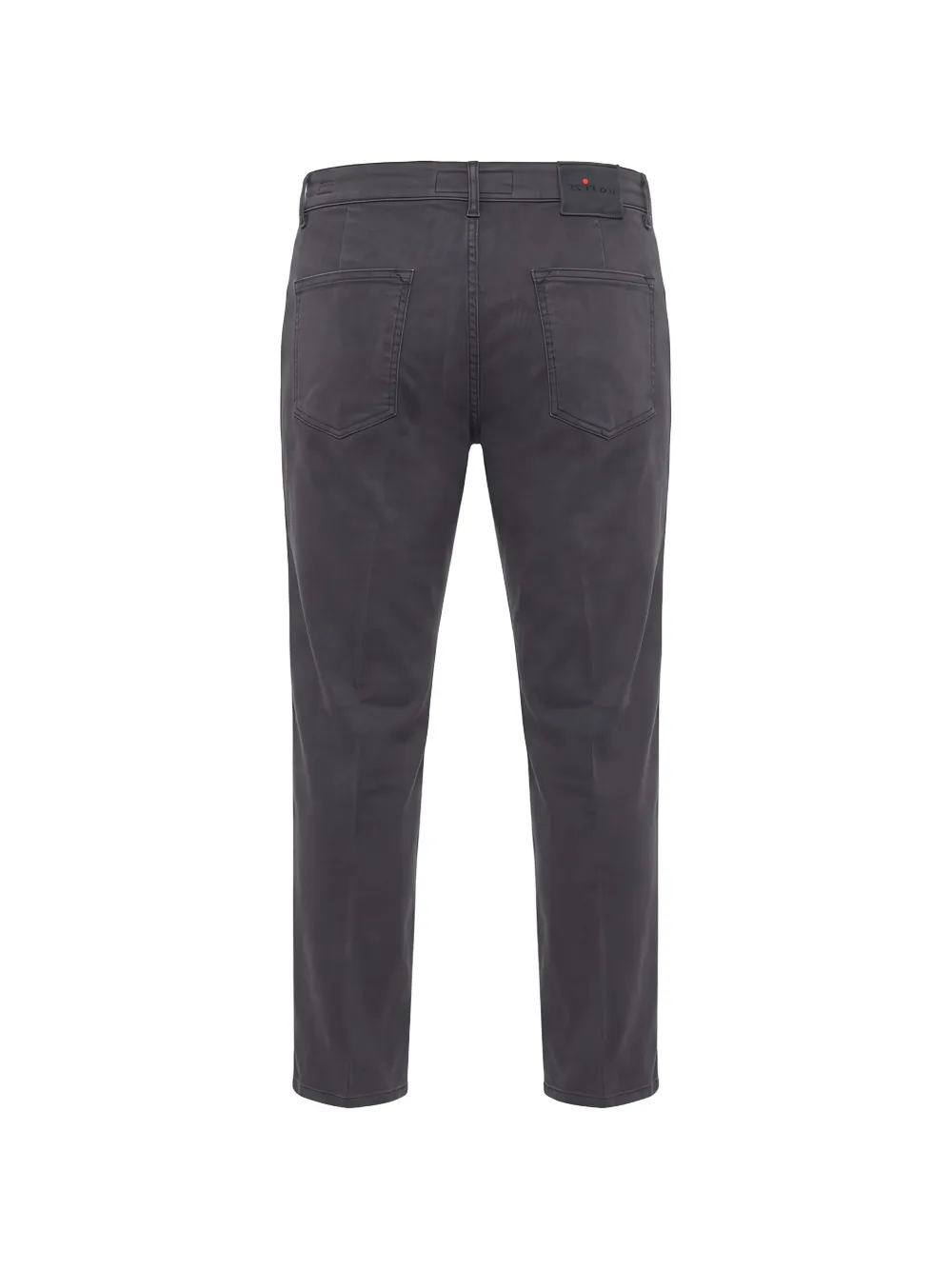 Kiton Straight broek met logopatch Grijs