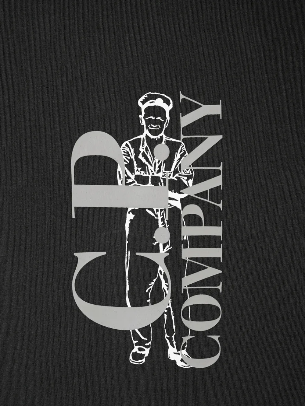 C.P. Company logo-print T-shirt Grijs