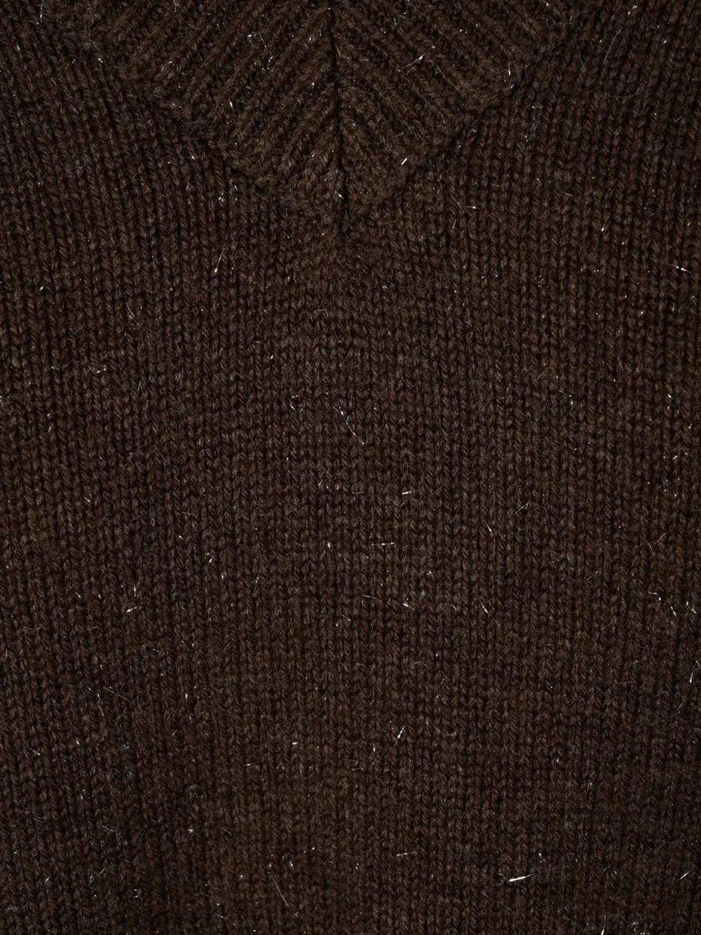 Peserico flecked V-neck sweater Bruin