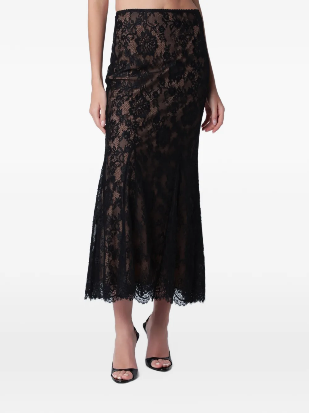 Self-Portrait black lace midi skirt - Noir Self-Portrait black lace midi skirt - Noir