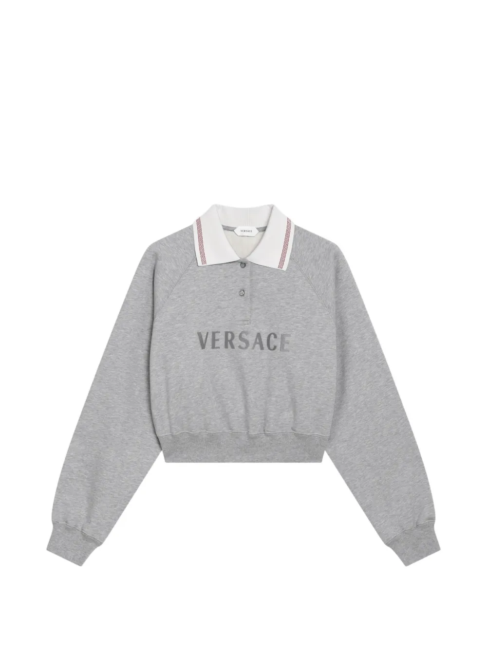 Versace embroidered-logo cotton-jersey sweatshirt - Gris Versace embroidered-logo cotton-jersey sweatshirt - Gris