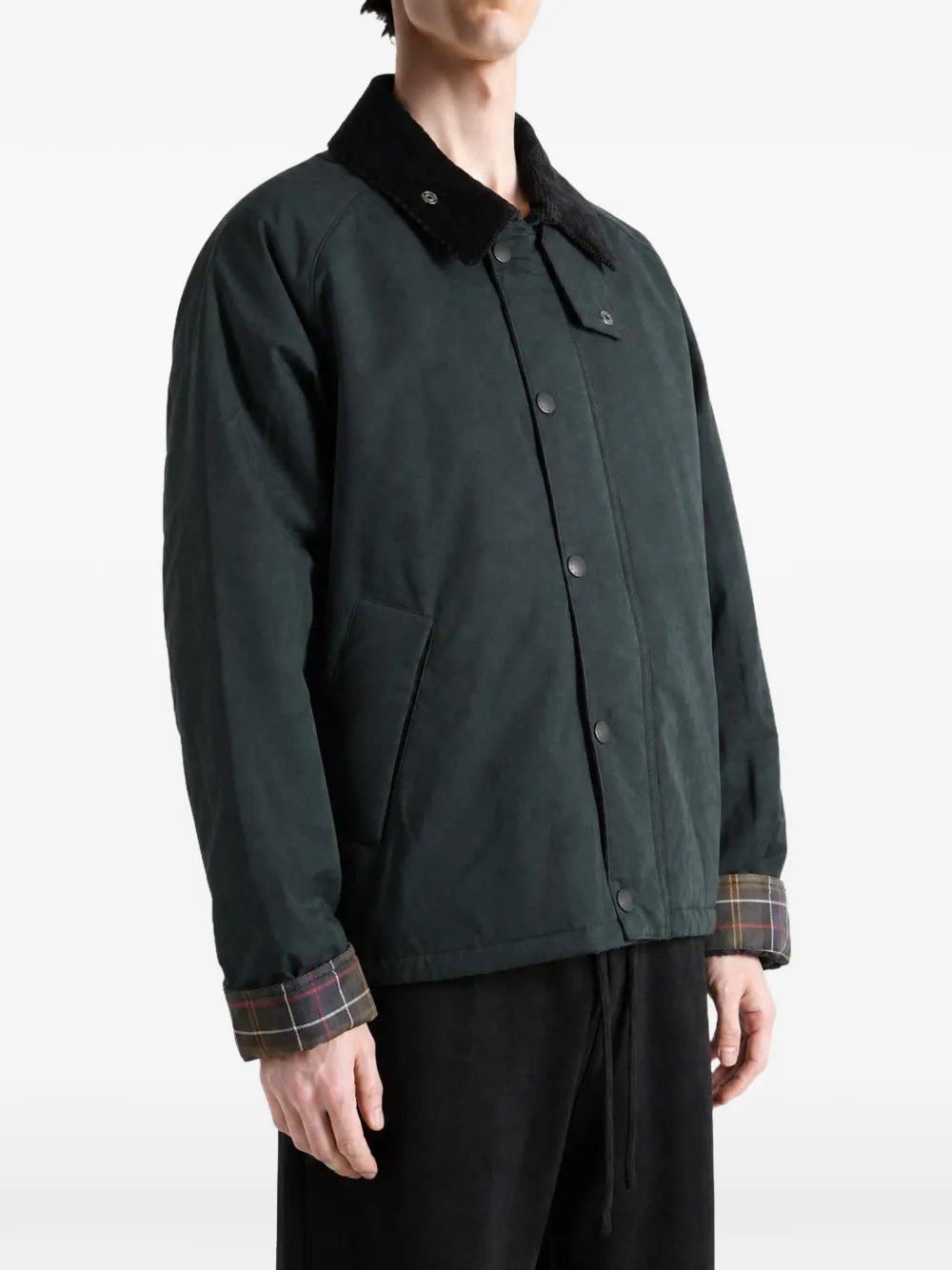 Barbour oversized padded transport jacket Zwart
