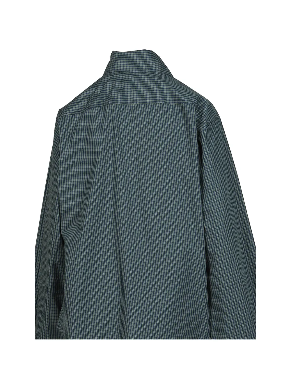 Natasha Zinko twisted check-pattern shirt Groen