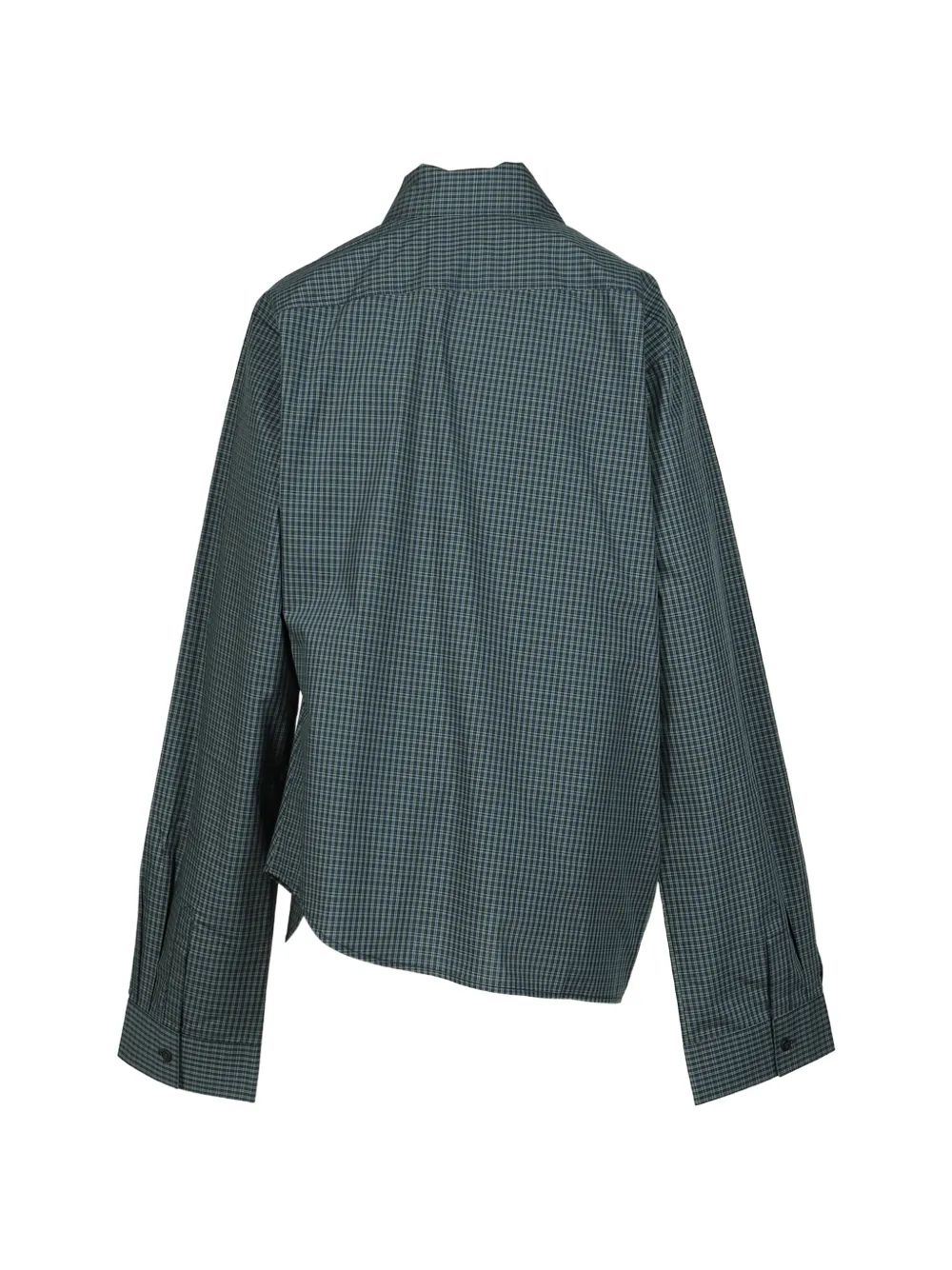 Natasha Zinko twisted check-pattern shirt Groen