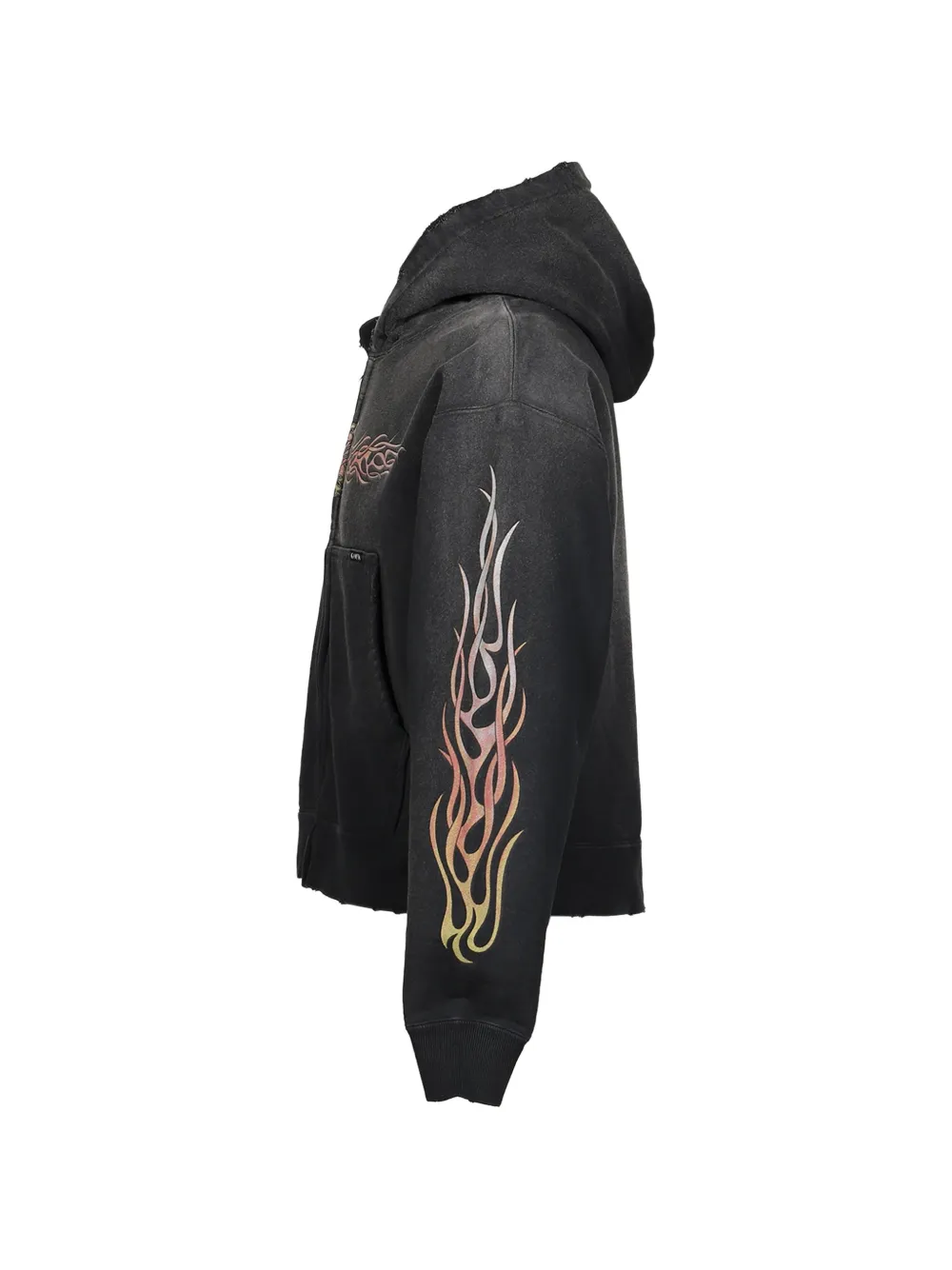 KAMIYA Flame KMY hoodie met rits Zwart
