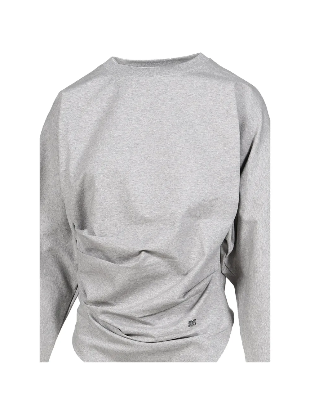 GANNI Blouse van gedrapeerd jersey Grijs