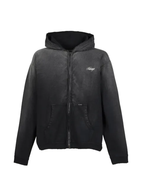 KAMIYA  Greatness Act-Cool embroidered aged-effect hoodie