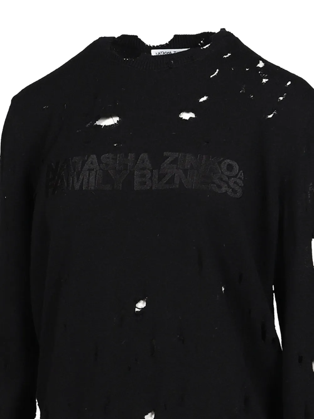 Natasha Zinko distressed sweater Zwart