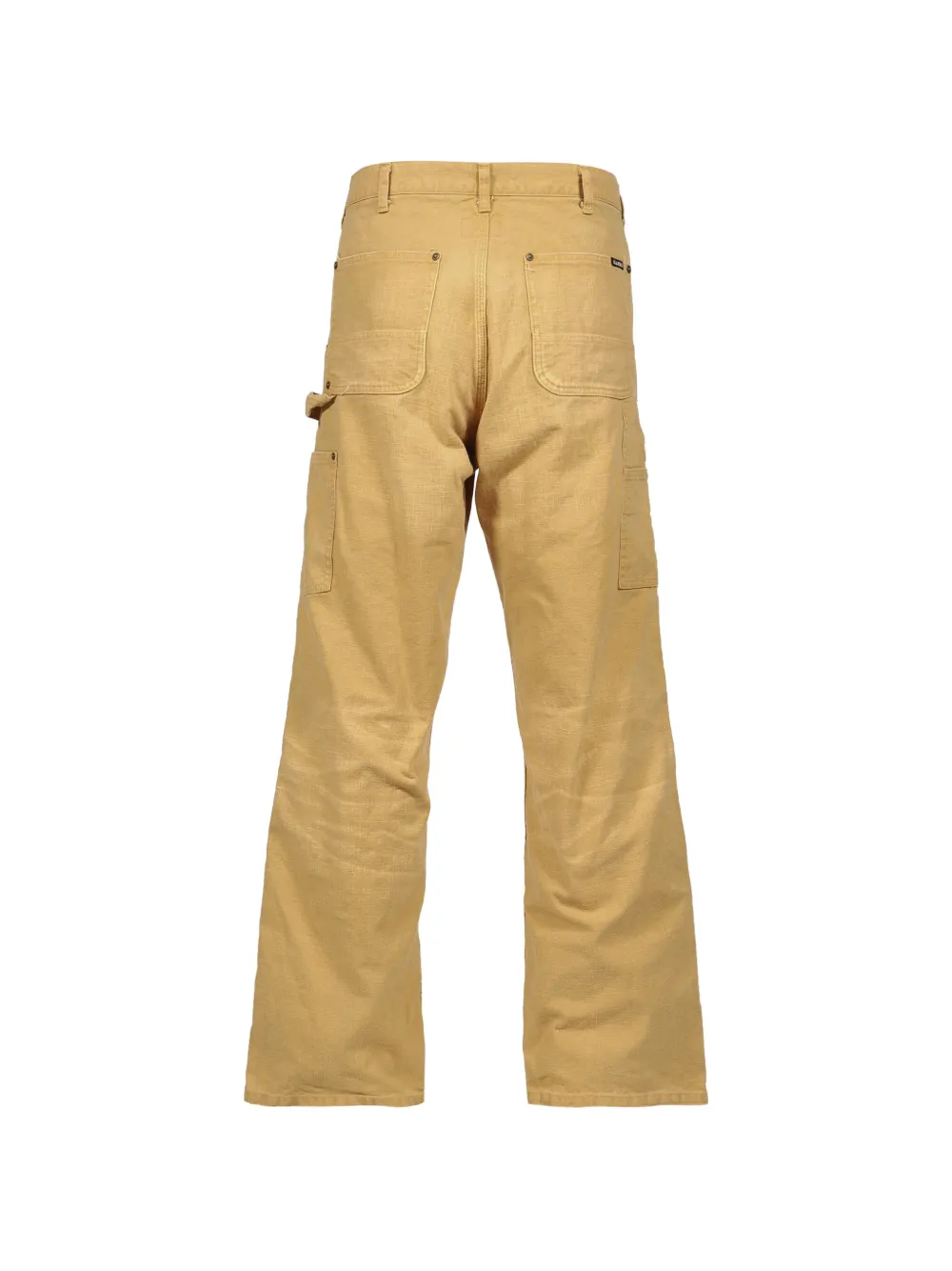 KAMIYA Heavy Sun Faded gerafelde canvas jeans Beige
