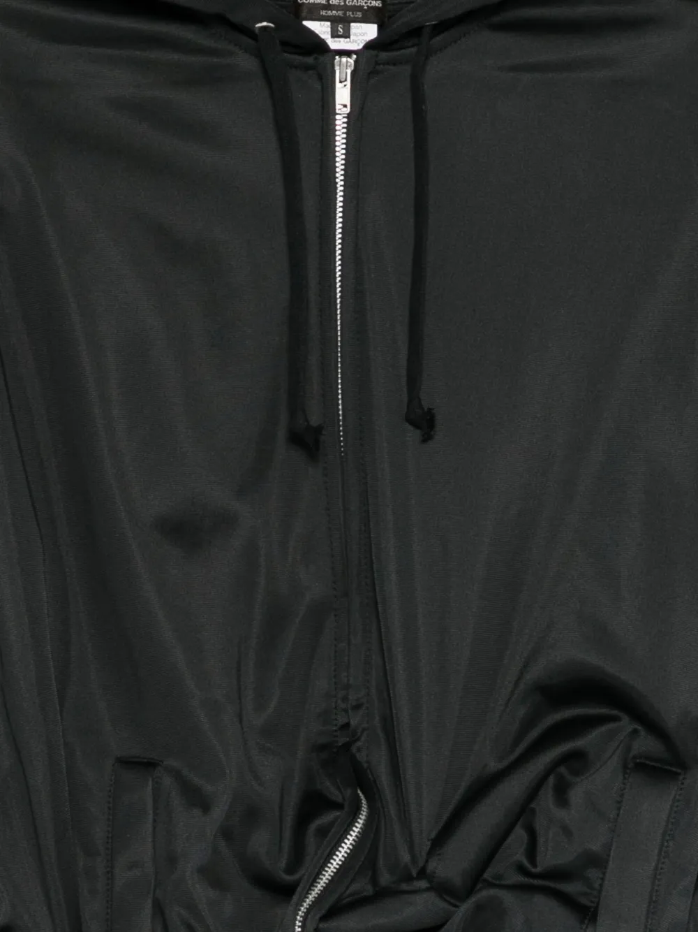 Comme Des Garçons gathered hoodie Zwart