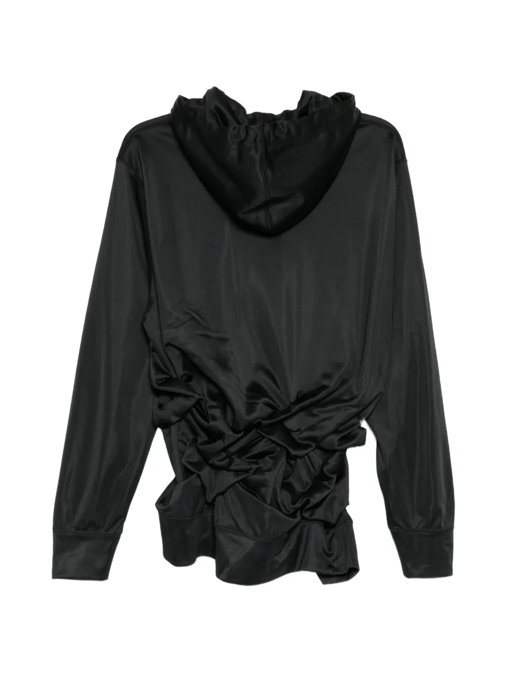 Comme Des Garçons gathered hoodie Zwart