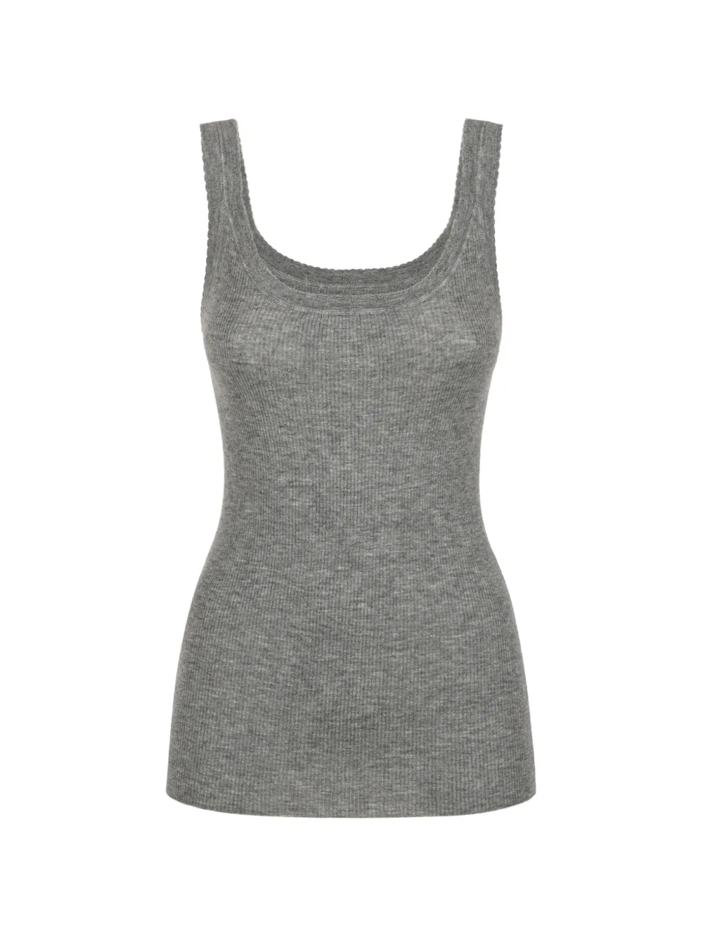 Prada ribbed knit cashmere tank top - Grigio