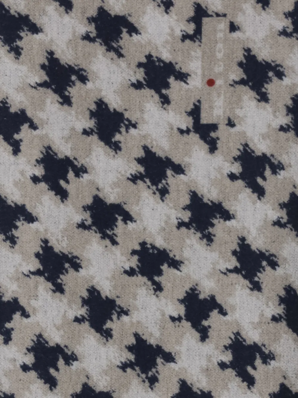 Kiton houndstooth-print silk scarf Beige