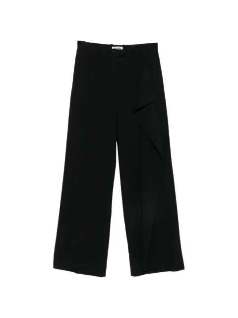 Jil Sander ruffled-detailing wide-leg trousers