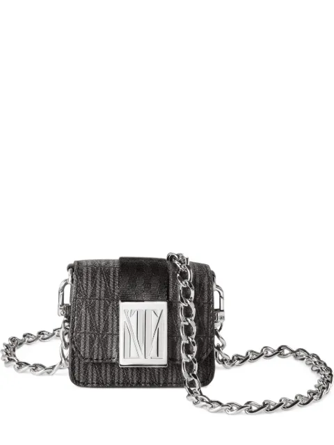 SABOTEUR mini Monogram Canvas logo-plaque messenger bag