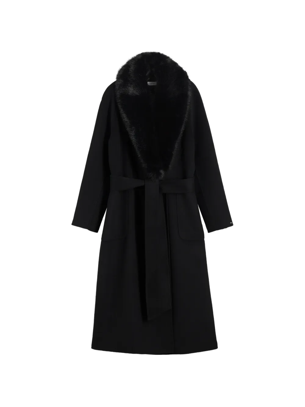Tommy Hilfiger belted faux-fur coat - Nero