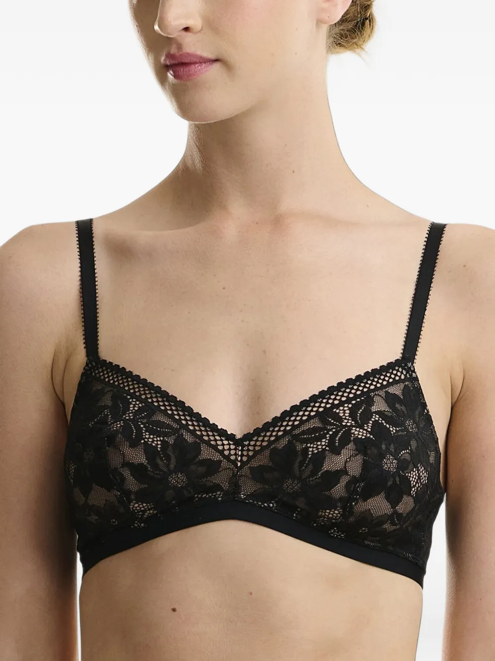 Wolford lace triangle bra Zwart