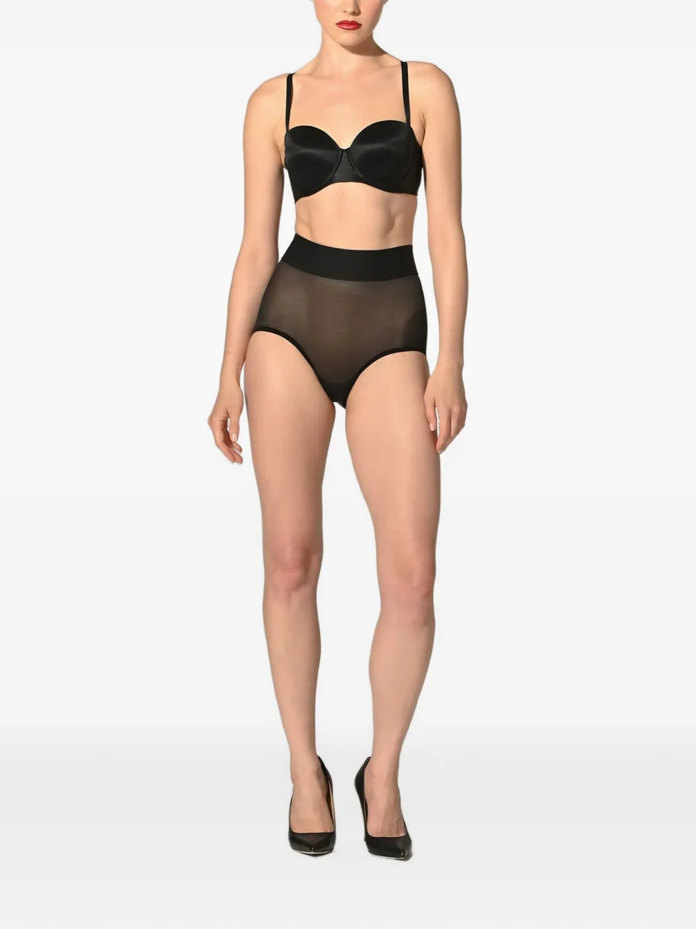 Wolford Sheer Touch bandeau bra Zwart
