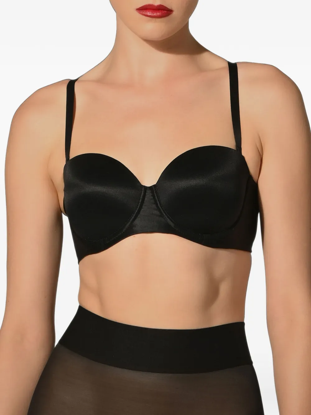 Wolford Sheer Touch Bandeau Bra In Black